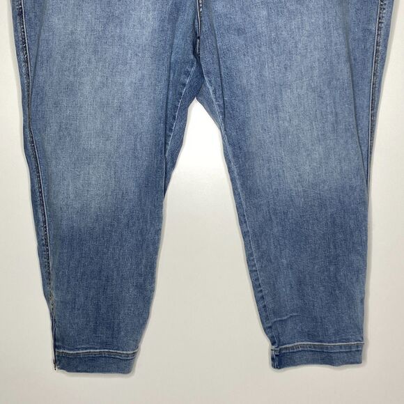 New Lane Bryant Signature Fit Boyfriend Jogger Zip Hem Jeans Women's Size 28 - Picture 7 of 11